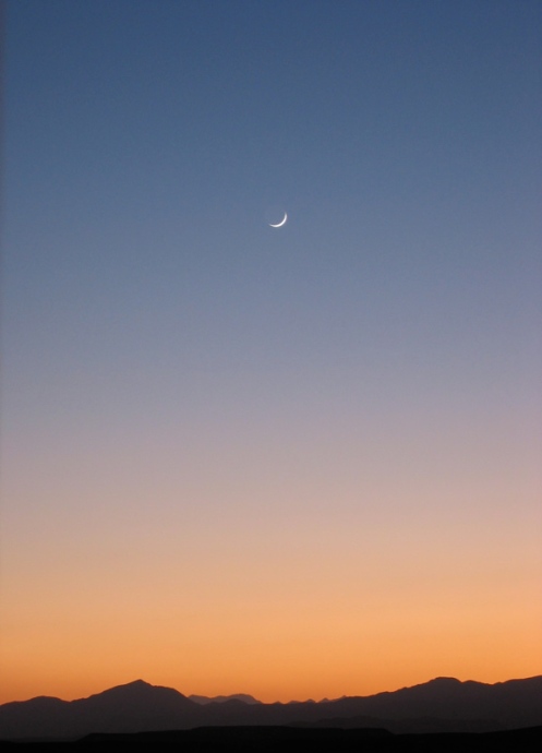 Sunset and the Moon